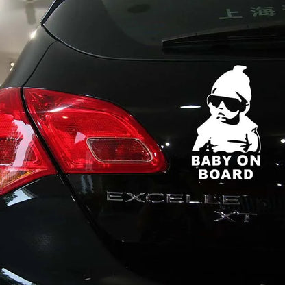 Refeclitive Car Door Body Reflective Car Sticker | Baby On Board Night Safety Decal | Waterproof Vinyl Car Window Sticker for Parents