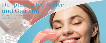Ice Roller Facial Massager – Cooling Face Massage Tool for Skin Refresh, Puffiness Relief & Daily Skincare Routine