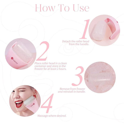 Ice Roller Facial Massager – Cooling Face Massage Tool for Skin Refresh, Puffiness Relief & Daily Skincare Routine
