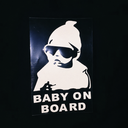 Refeclitive Car Door Body Reflective Car Sticker | Baby On Board Night Safety Decal | Waterproof Vinyl Car Window Sticker for Parents