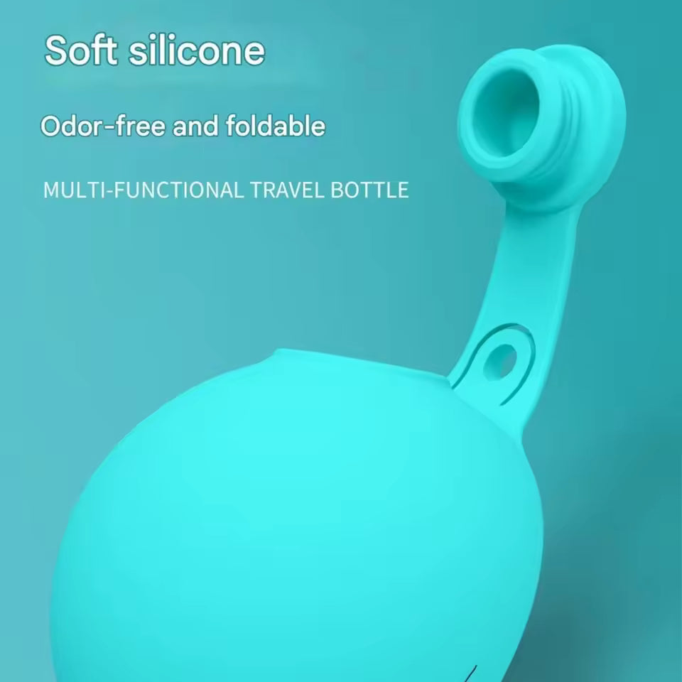 Dog Water Bottle with Silicone Bowl – 285ml Portable Leak-Proof Pet Travel Water Dispenser for Walking, Hiking & Outdoor Use