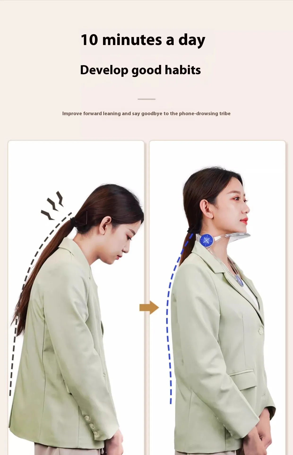 Adjustable Neck & Shoulder Stretcher - USB Rechargeable
